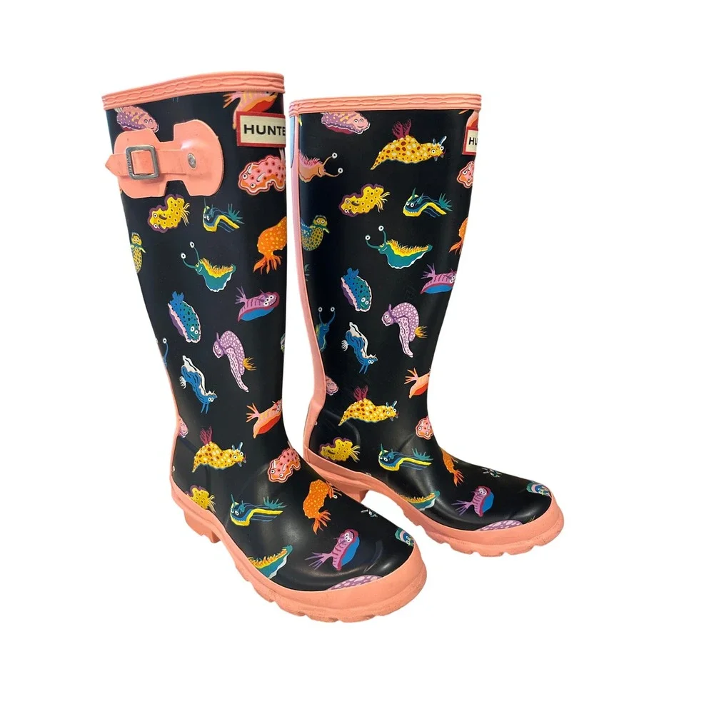 Barely Worn Colorful Hunter Rain Boots Size 3